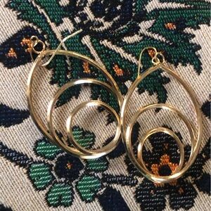 Gold Swirl Earrings new old stock